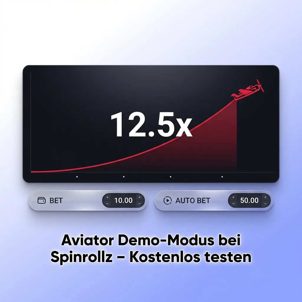 Aviator Demo-Modus Spieloberfläche bei Spinrollz zum kostenlosen Testen ohne finanzielles Risiko