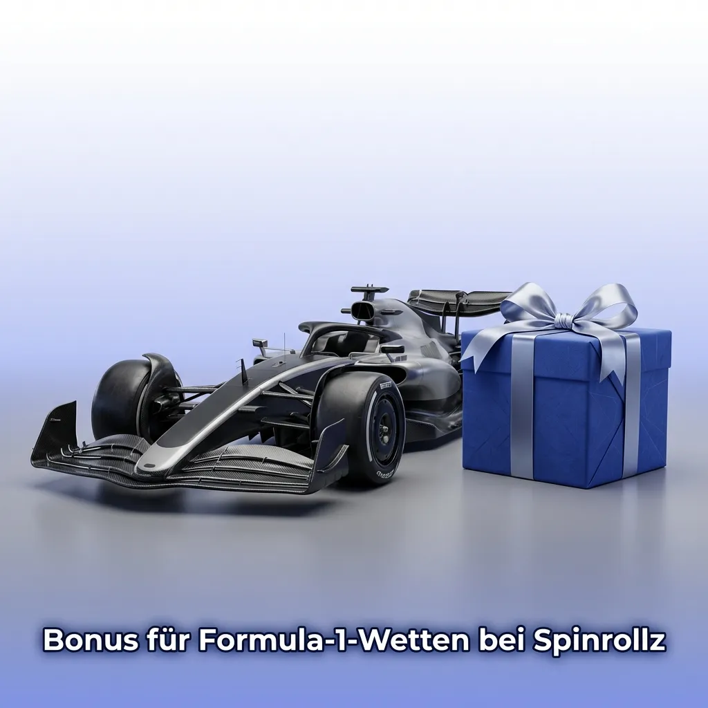 Spinrollz casino welcome bonus offer for Formula 1 sports betting with 100% match up to €100 for new users