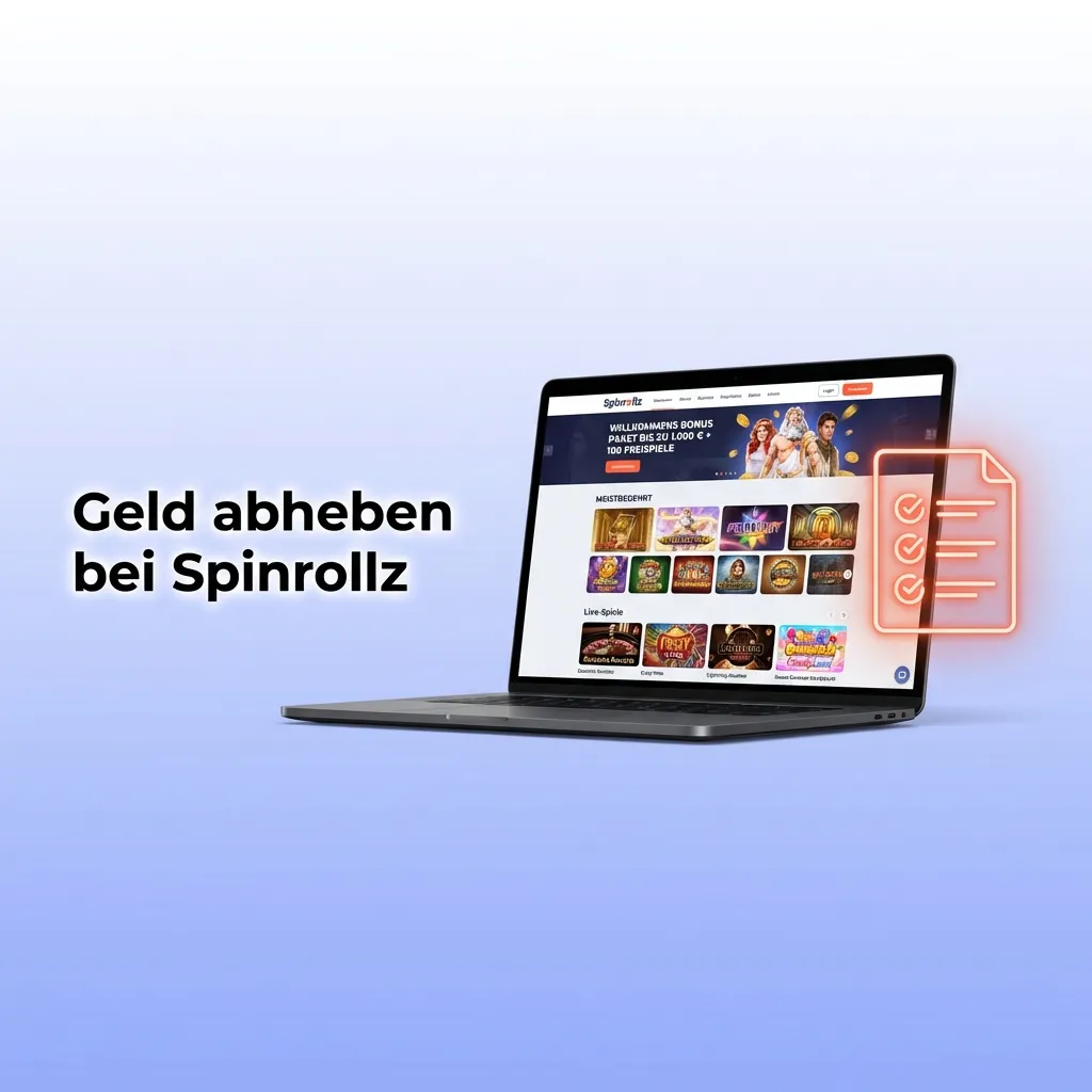 Spinrollz withdrawal process: selecting payment method, entering amount, and confirming transaction on screen.