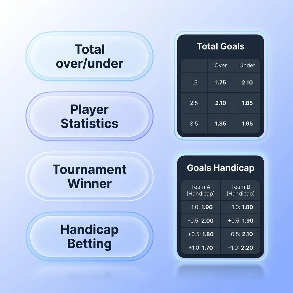 Drei Wettarten erklärt: Einzelwette auf ein Ereignis, Systemwette mit Teilgewinnen, Kombinationswette mit höheren Quoten