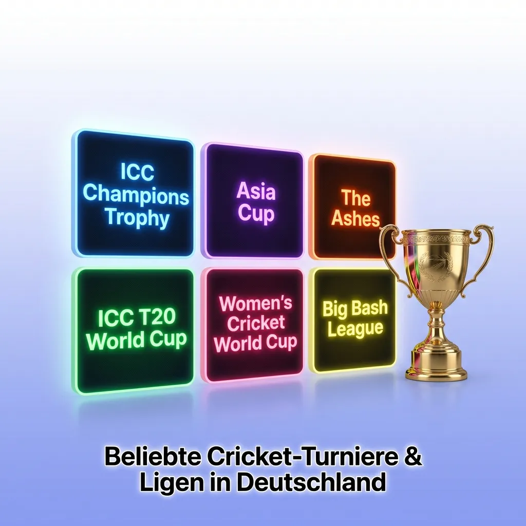 Cricket tournaments in Germany: ICC World Cup, T20 World Cup, Indian Premier League, and The Ashes series