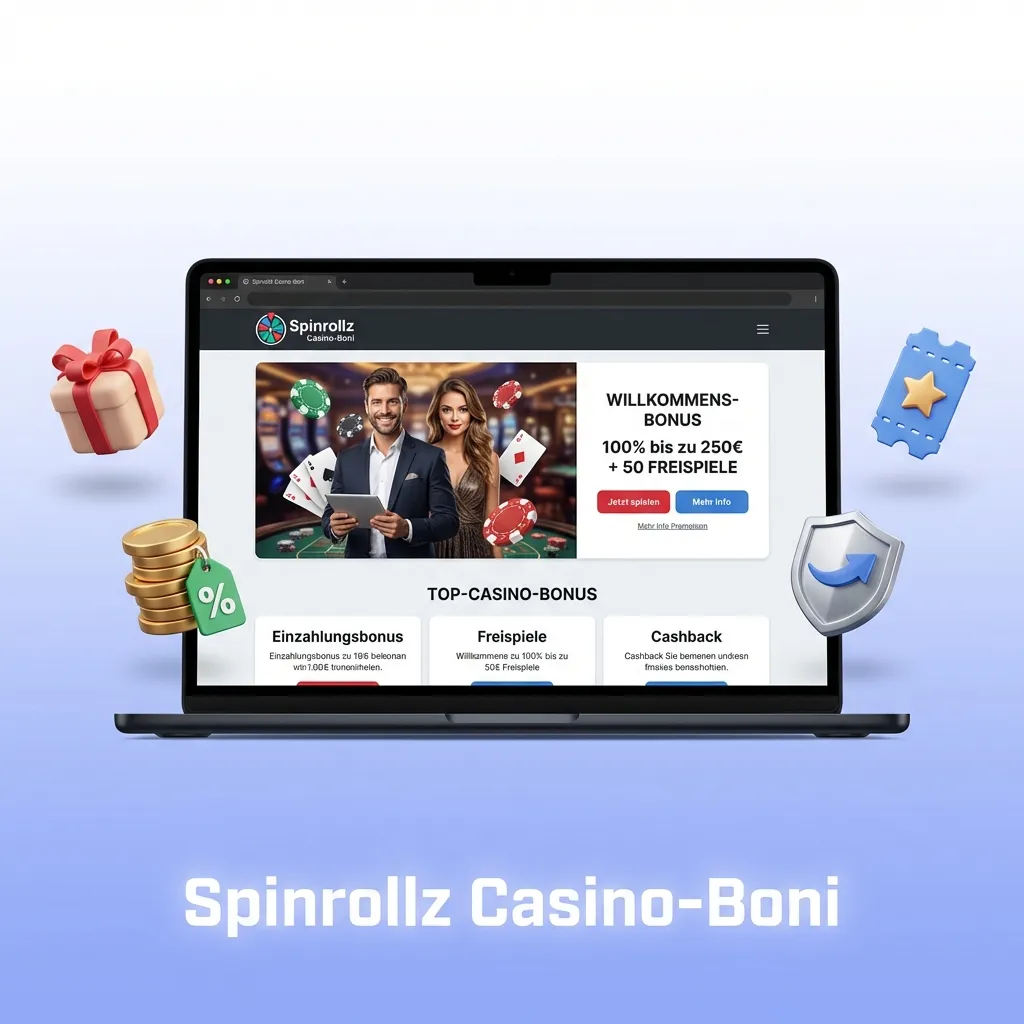 Spinrollz Casino bonus offers: free spins, cashback, slot tournaments, and reload bonuses for active players.