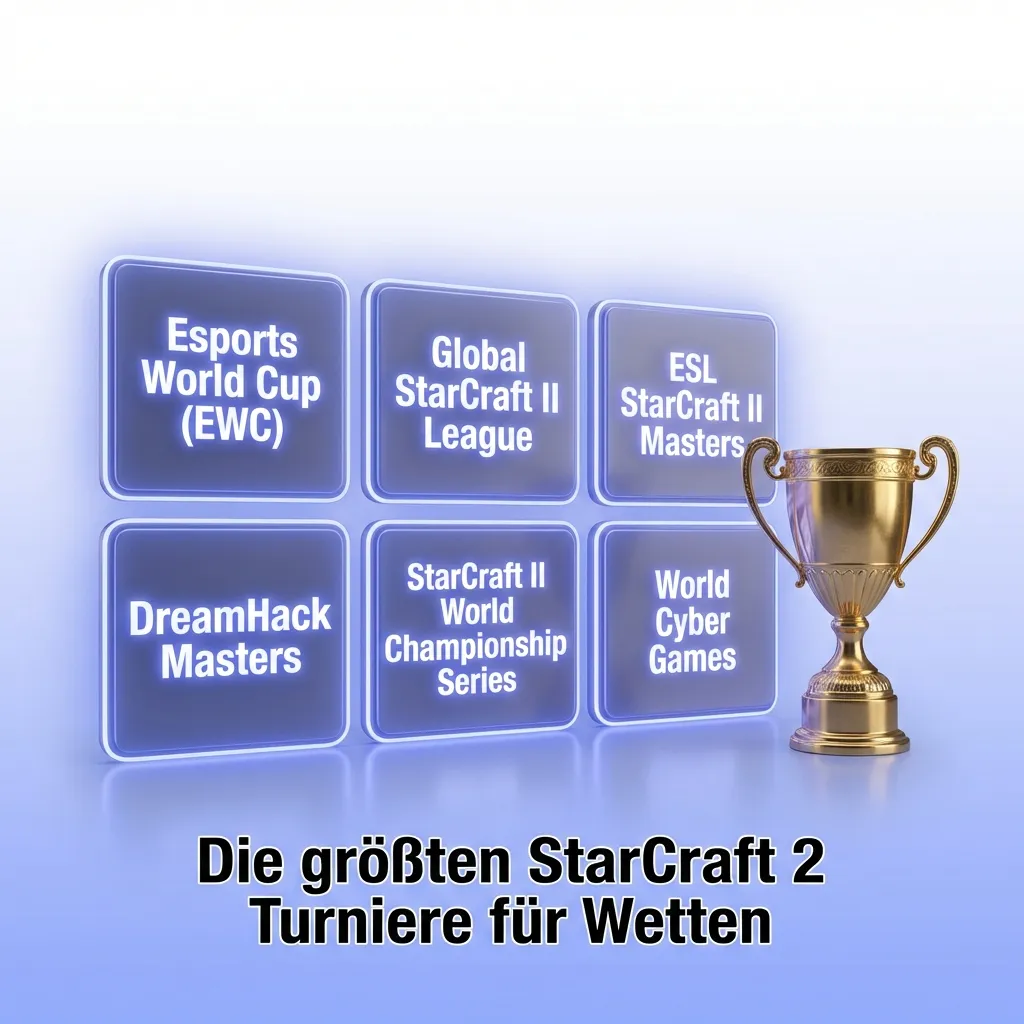 Major StarCraft 2 tournaments including GSL, ESL Pro Tour, IEM Katowice, and DreamHack Masters for competitive esports betting