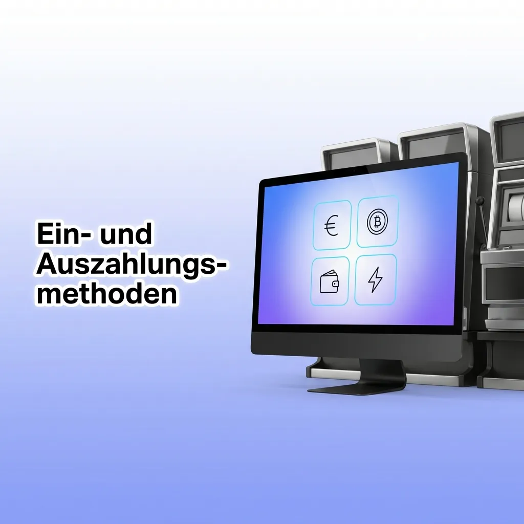 Verschiedene Zahlungsmethoden inklusive Kryptowährungen, Kreditkarten und E-Wallets für sichere Ein- und Auszahlungen