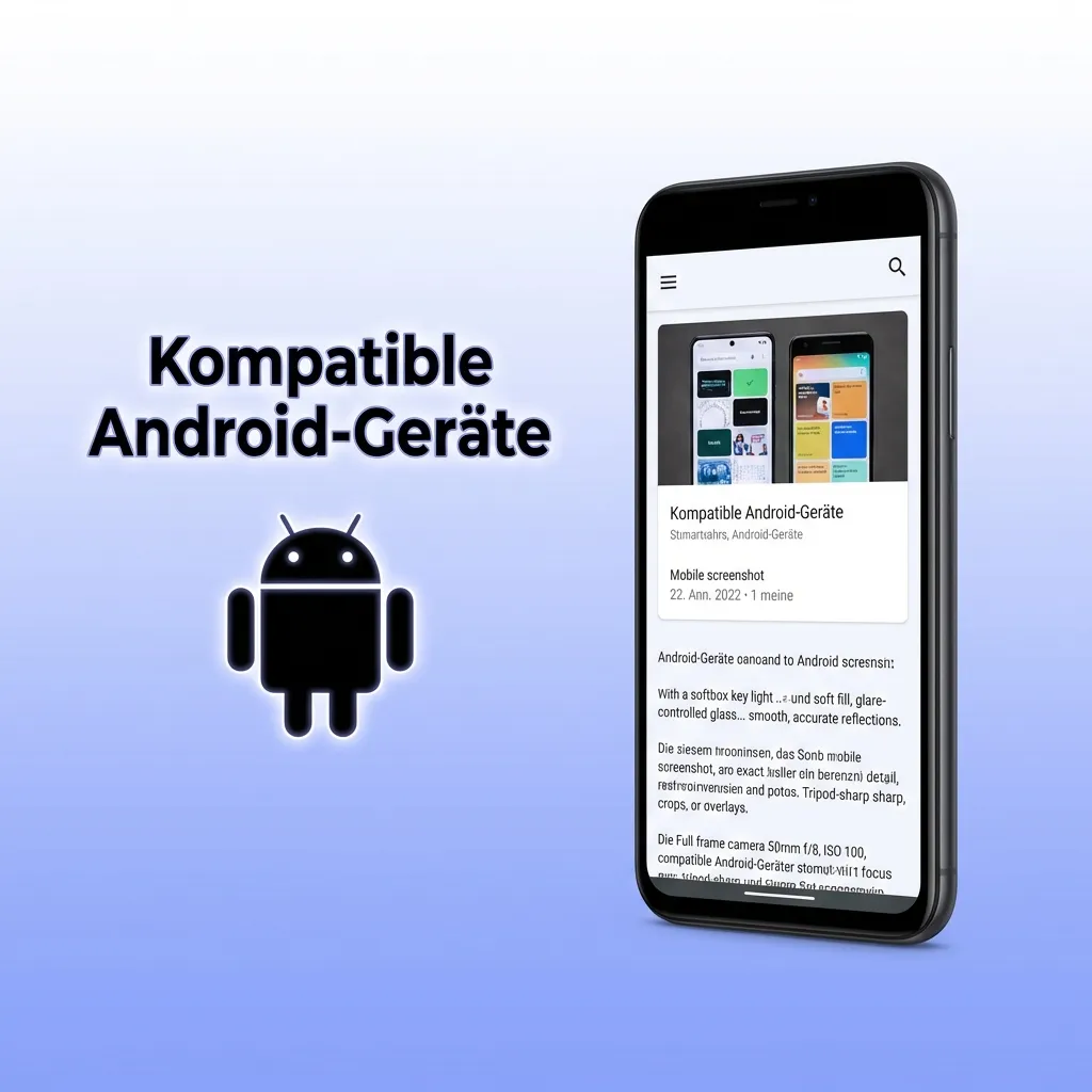 Android-App kompatibel mit Samsung Galaxy, Google Pixel, Xiaomi, OnePlus und weiteren beliebten Smartphones