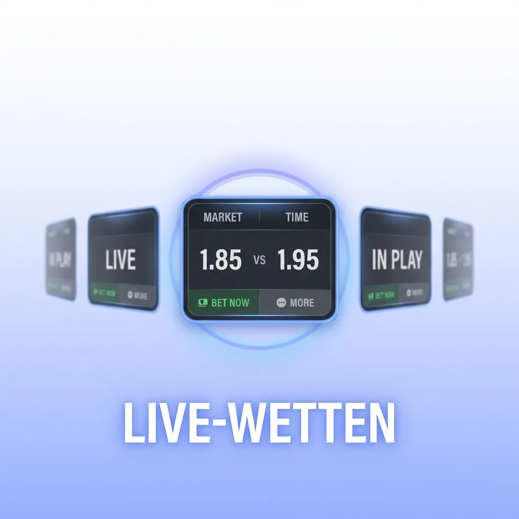 Live sports betting screen showing real-time odds, match statistics, and in-play wagering options during a game