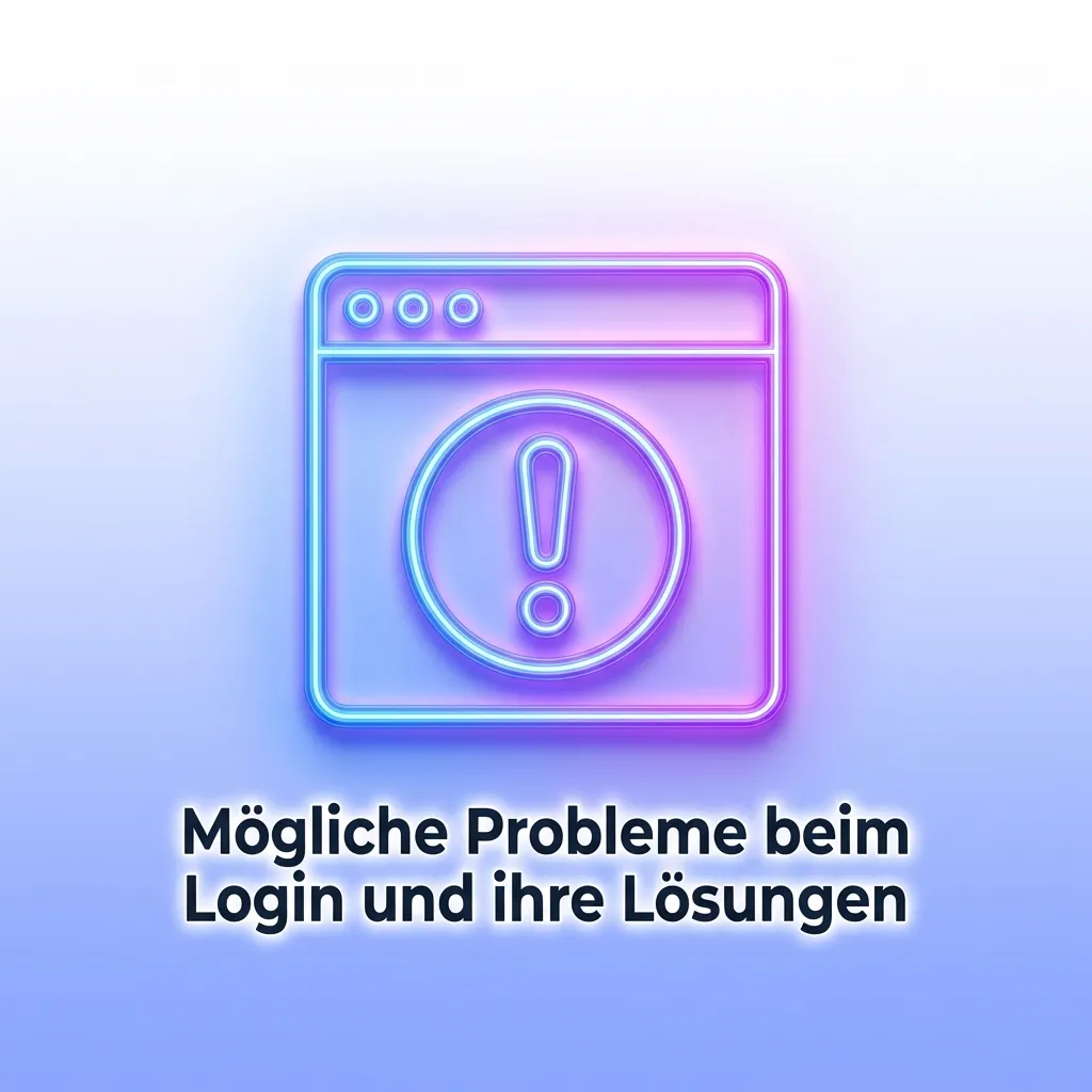 Troubleshooting guide showing common login problems and solutions in a table format with German text