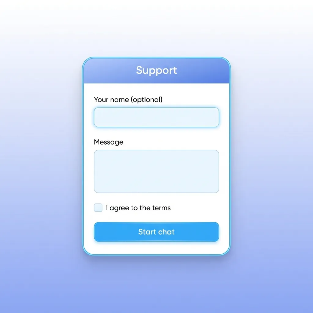Desktop customer support options including live chat, email, phone, and social media contact methods displayed in table