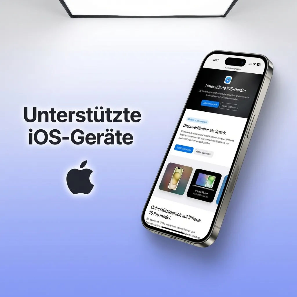 Liste kompatibler Apple-Geräte für die Spinrollz App, einschließlich iPhone- und iPad-Modelle