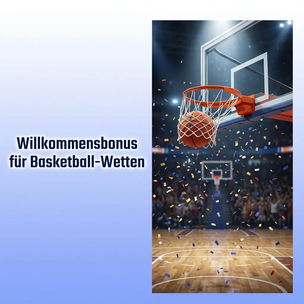 Basketball welcome bonus offer showing up to 100 euros for new customers on first deposit for sports betting