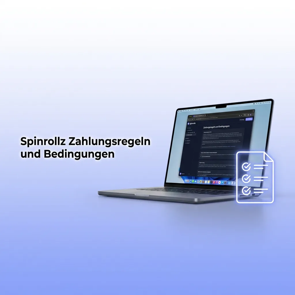 Spinrollz payment rules document showing verification, withdrawal limits, and transaction conditions for casino players