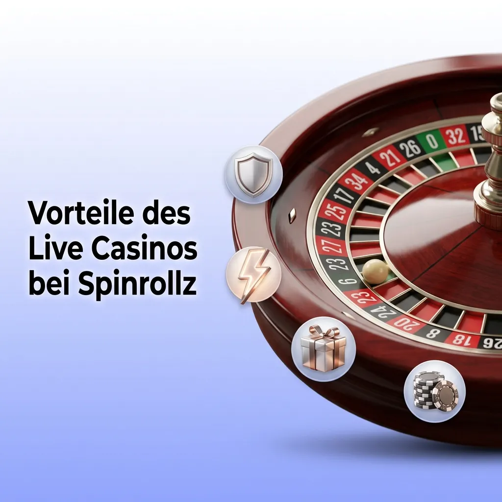 Live casino at Spinrollz with real dealers, HD streaming, German-language tables, and 24/7 availability
