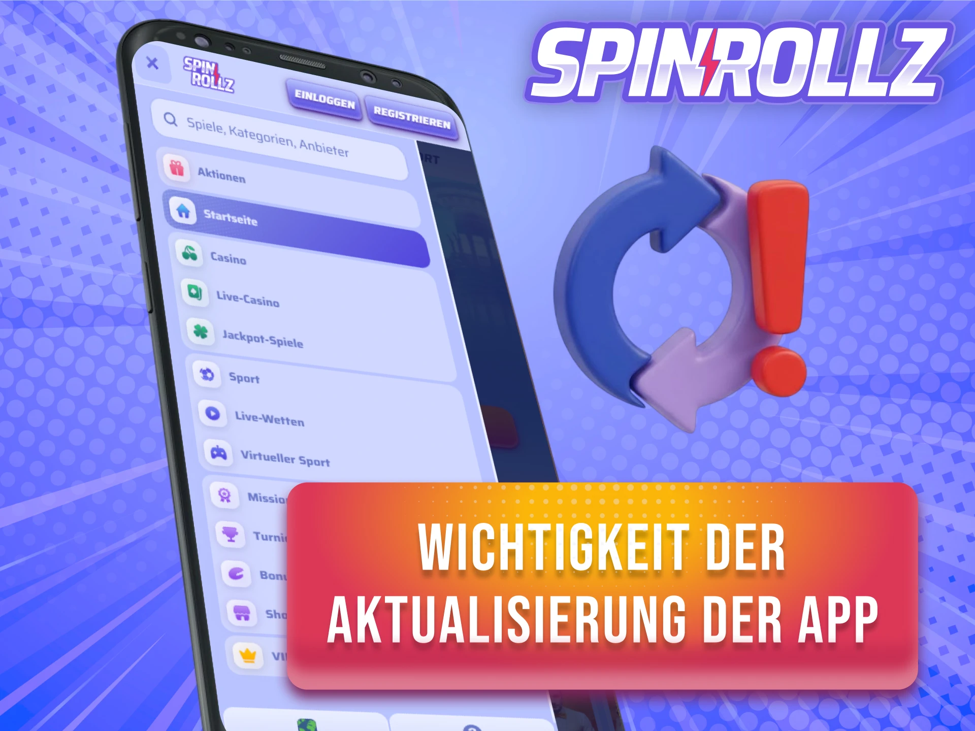 Erfahre alles über die Wichtigkeit regelmäßiger Updates für die Android Spinrollz App.