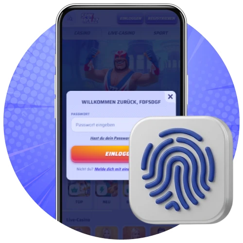 Nutze biometrische Sicherheit für den geschützten Zugriff auf dein Spinrollz Profil.