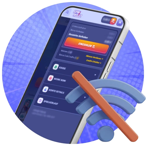 Verwende praktische Offline-Funktionen innerhalb der mobilen Spinrollz App in Deutschland.