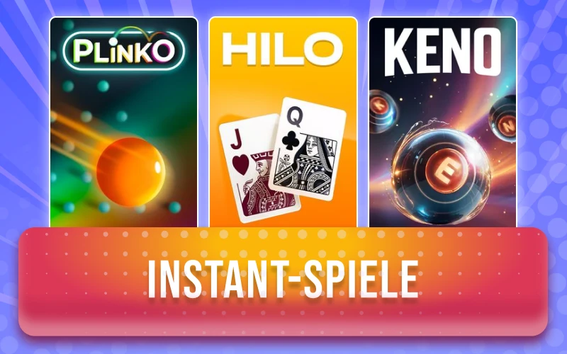 Erziele sofortige Gewinne mit den schnellen Instant-Spielen bei Spinrollz.
