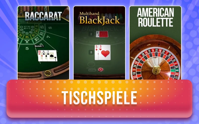 Spiele klassische Tischspiele bei Spinrollz für ein authentisches Casino-Erlebnis.