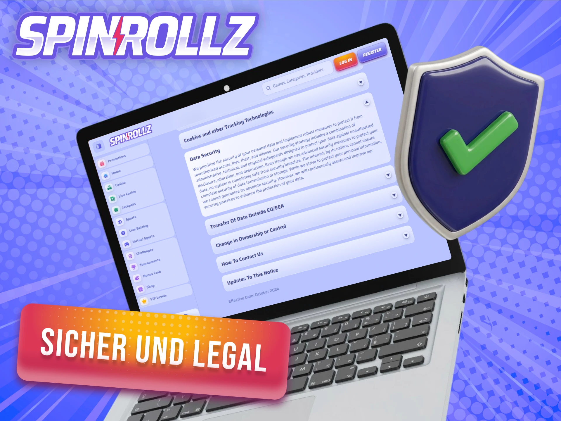 Erfahre warum Spinrollz sicher und legal in Deutschland ist.