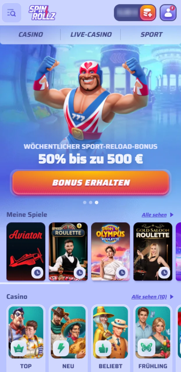 Bitte warten Sie, bis die Bearbeitung Ihrer Auszahlungsanfrage bei Spinrollz abgeschlossen ist.