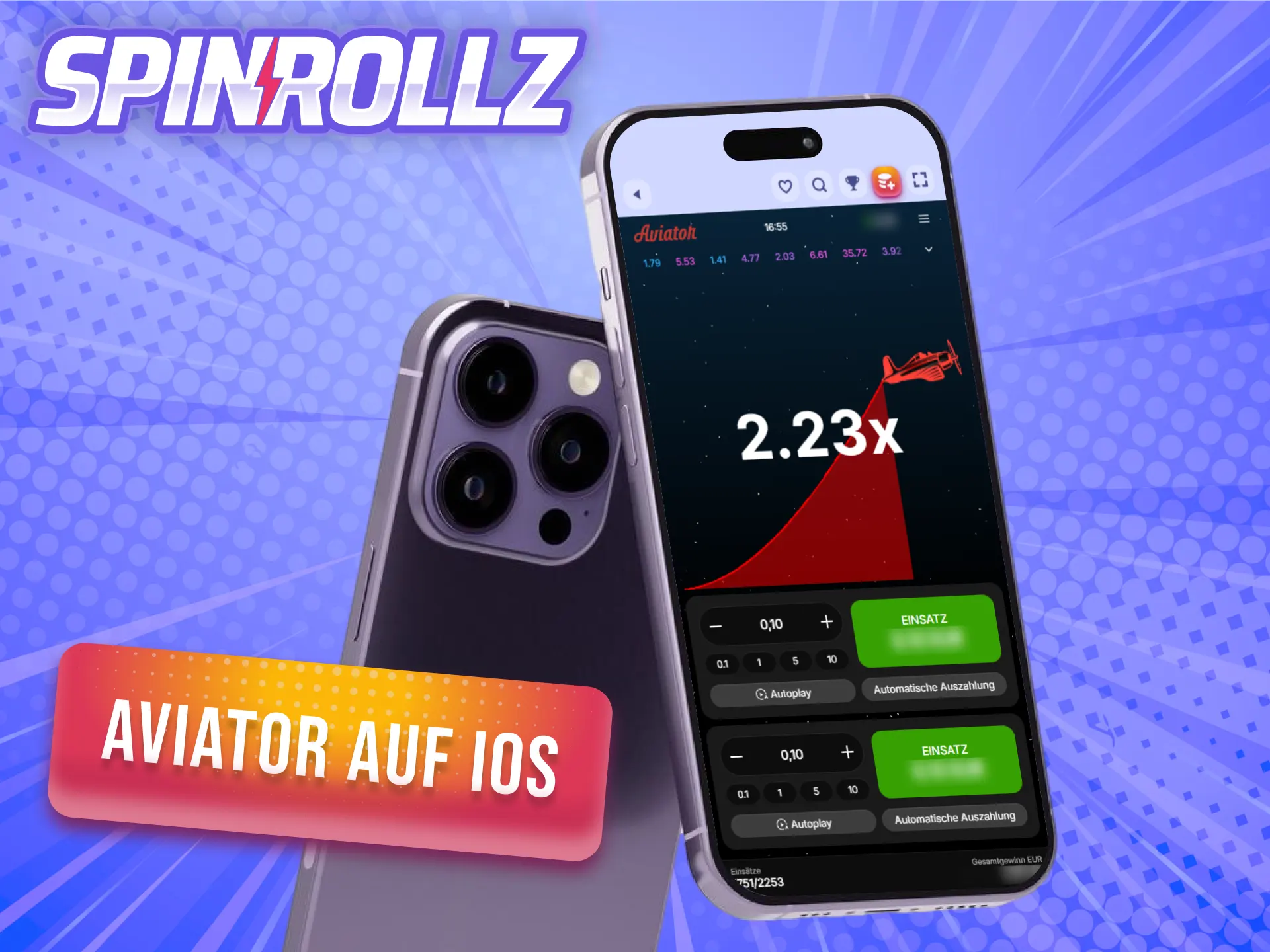 Installiere die iOS-App auf deinem iPhone für schnellen Zugriff auf Aviator bei Spinrollz.