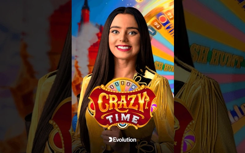 Drehe das riesige Glücksrad bei Crazy Time auf Spinrollz und gewinne.