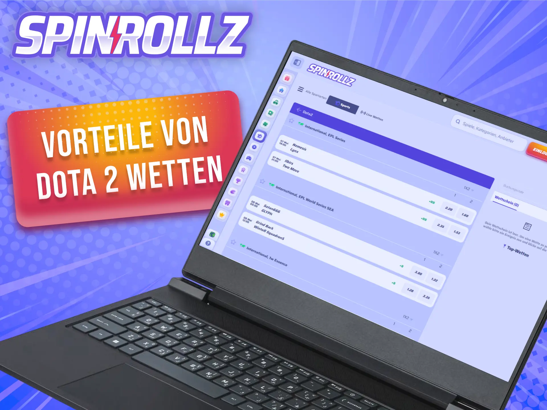 Erhalte exklusive Vorteile für deine Dota-2-Wetten bei Spinrollz Deutschland.