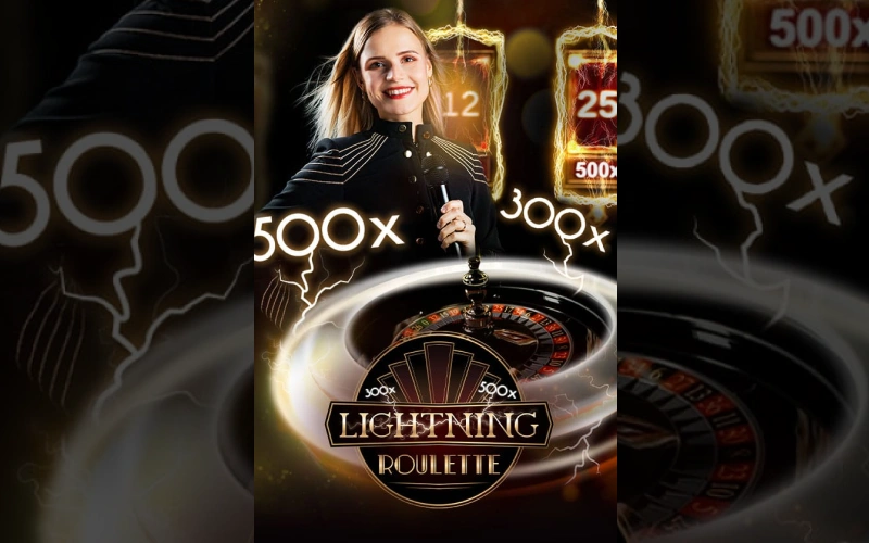 Erlebe Action mit schnellen Multiplikatoren bei Lightning Roulette auf Spinrollz.