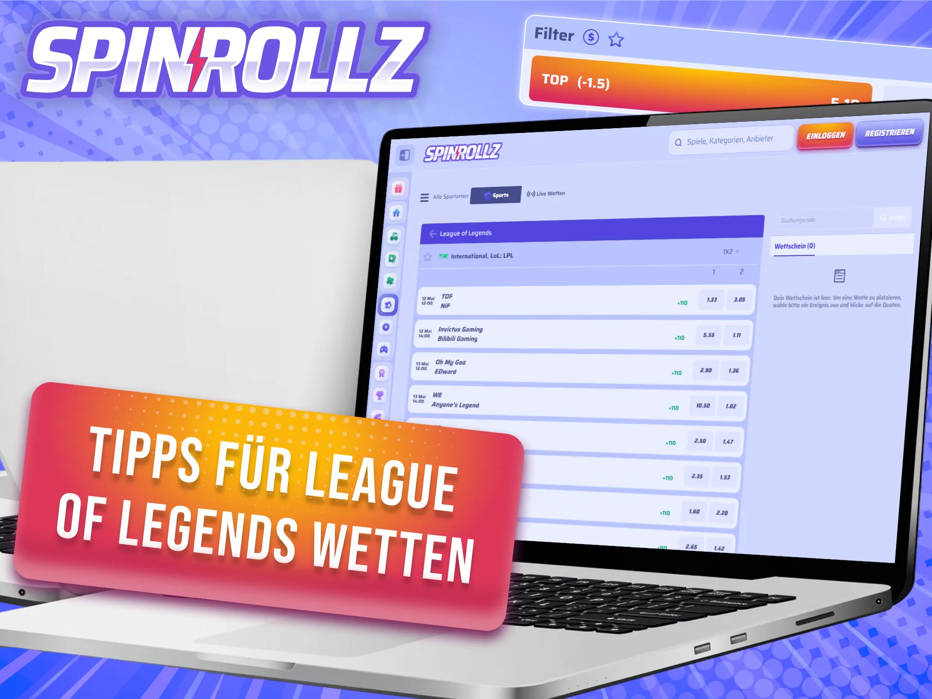 Nutze professionelle Tipps und Strategien für deine League of Legends Wetten bei Spinrollz.
