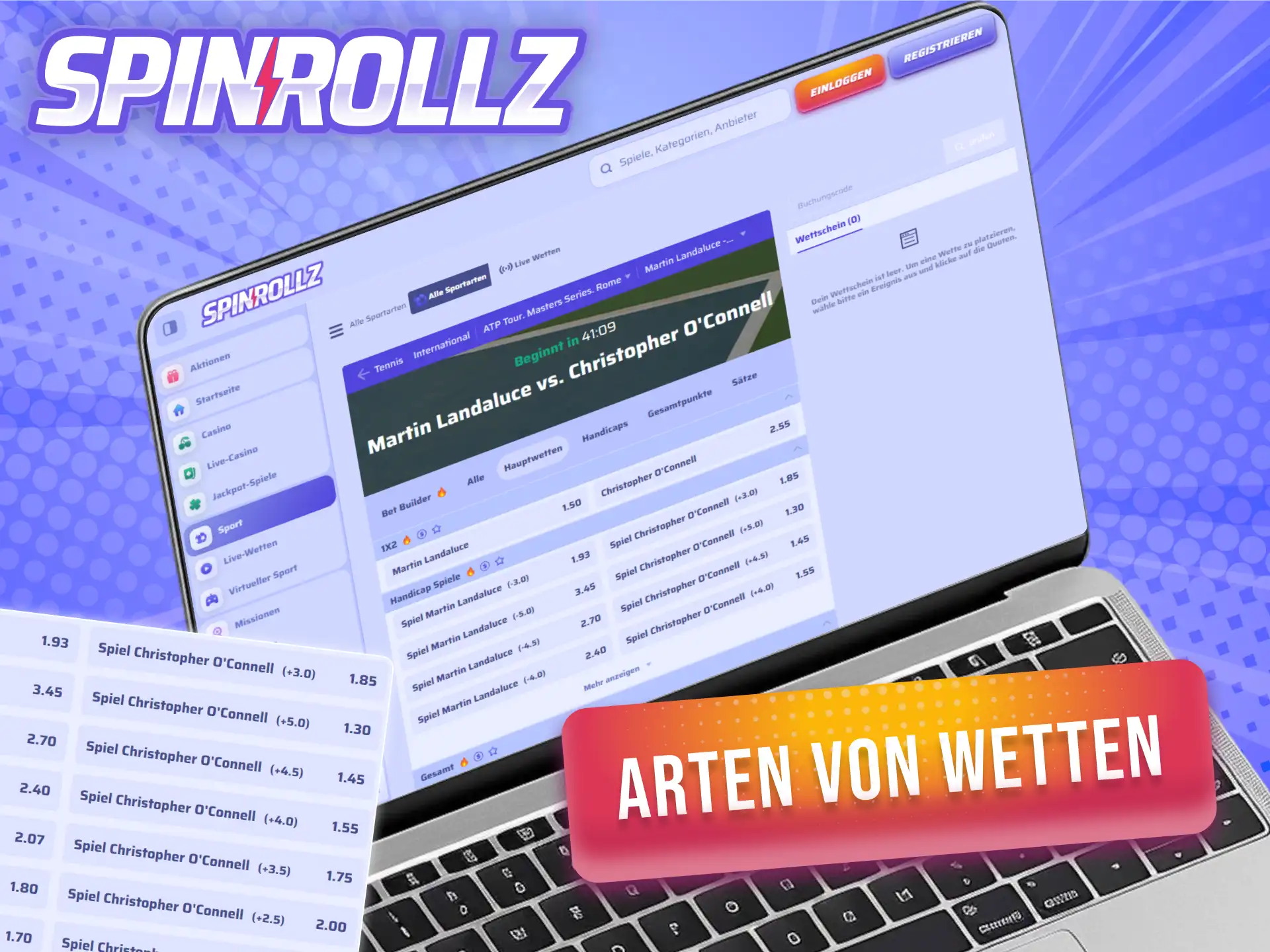 Entdecke verschiedene Arten von Wetten für maximalen Erfolg bei Spinrollz.
