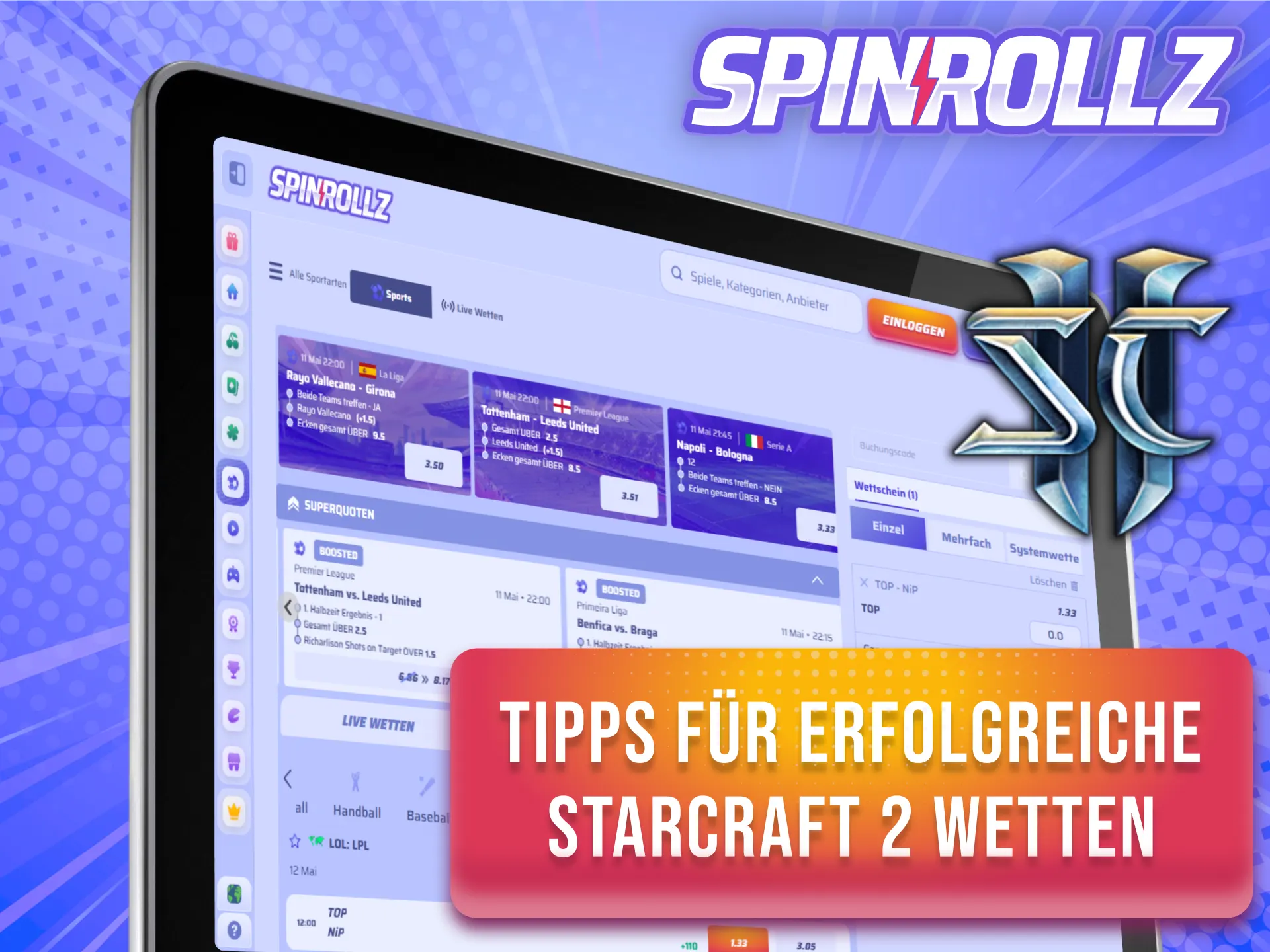 Verbessere deine Gewinnchancen bei StarCraft 2 Wetten durch clevere Spinrollz Strategien.