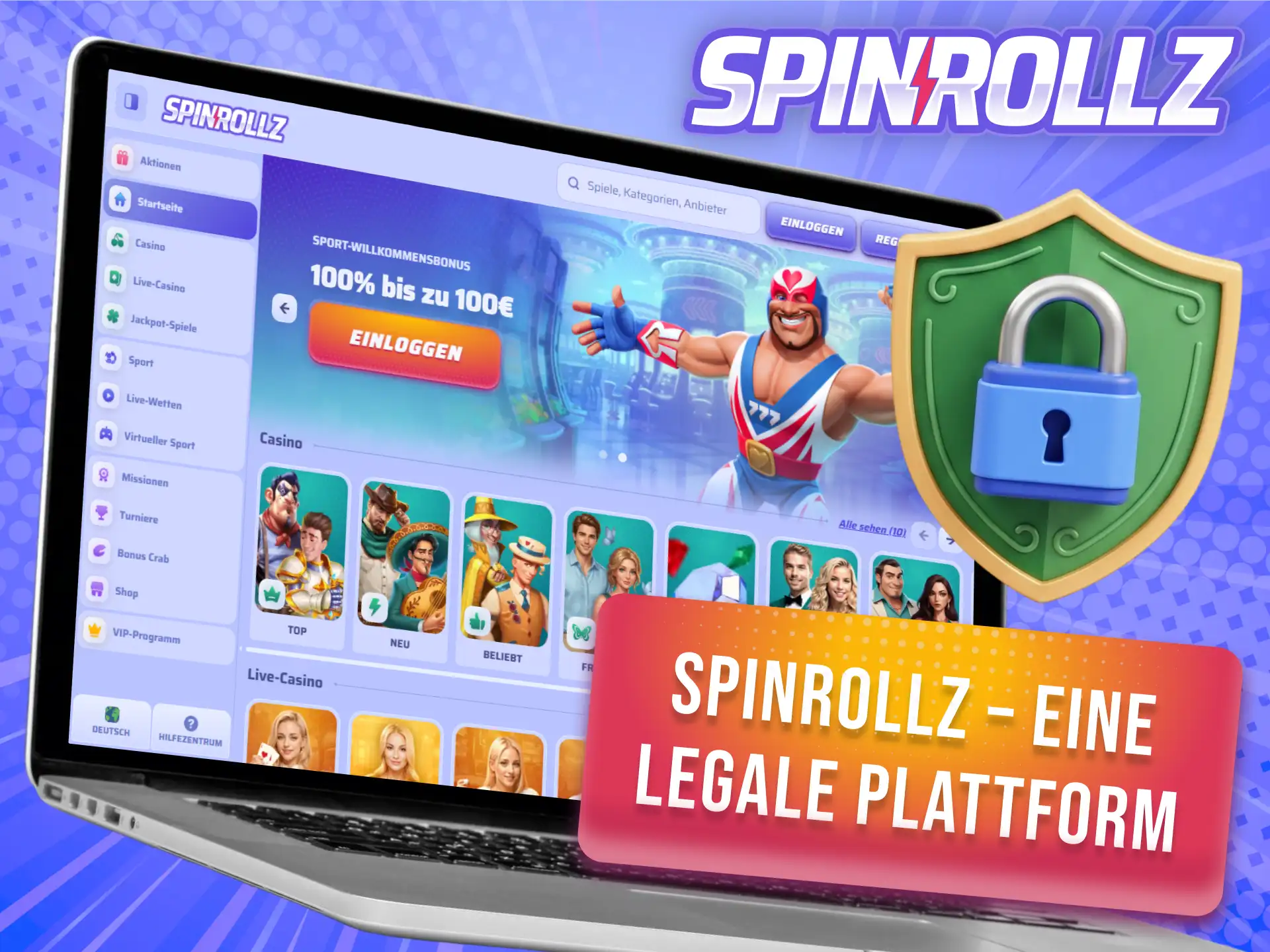 Informiere dich über die legale Lizenzierung des Unternehmens Spinrollz in Deutschland.